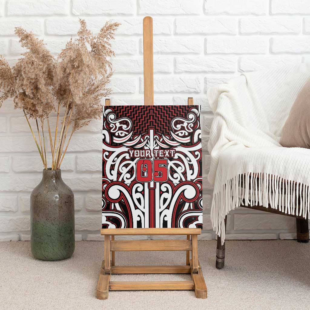 Custom Aotearoa Ngapuhi Canvas Wall Art Maori Tribal Pattern Mix Poutama