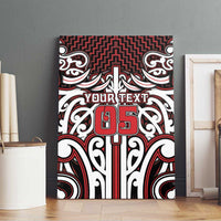 Custom Aotearoa Ngapuhi Canvas Wall Art Maori Tribal Pattern Mix Poutama