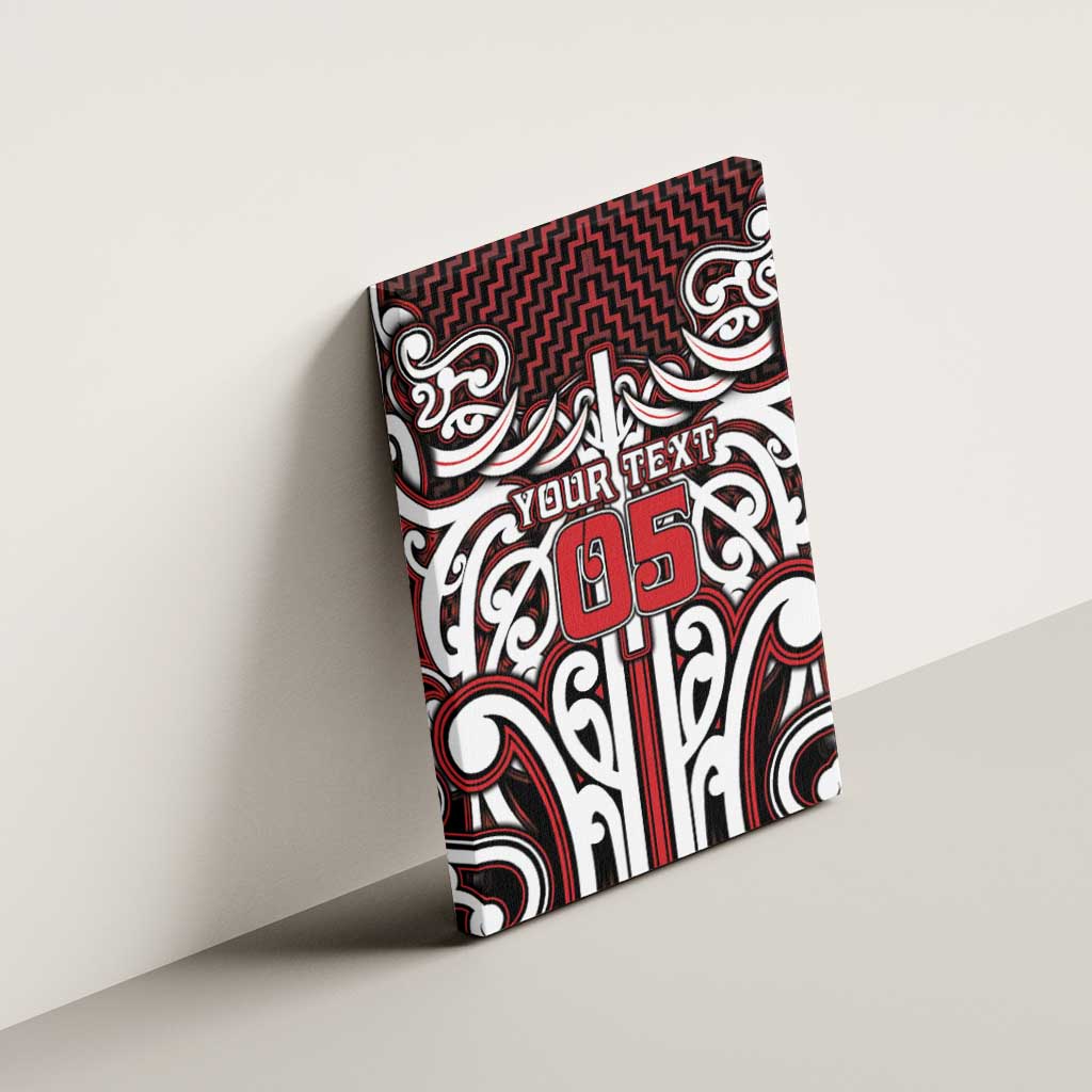 Custom Aotearoa Ngapuhi Canvas Wall Art Maori Tribal Pattern Mix Poutama