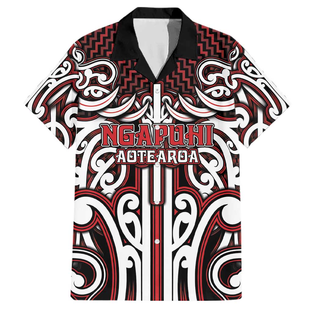 Custom Aotearoa Ngapuhi Family Matching Long Sleeve Bodycon Dress and Hawaiian Shirt Maori Tribal Pattern Mix Poutama