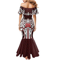 Custom Aotearoa Ngapuhi Family Matching Mermaid Dress and Hawaiian Shirt Maori Tribal Pattern Mix Poutama