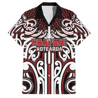 Custom Aotearoa Ngapuhi Family Matching Off Shoulder Maxi Dress and Hawaiian Shirt Maori Tribal Pattern Mix Poutama