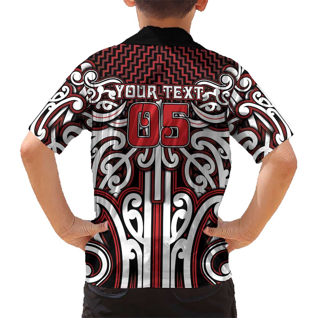 Custom Aotearoa Ngapuhi Family Matching Puletasi and Hawaiian Shirt Maori Tribal Pattern Mix Poutama