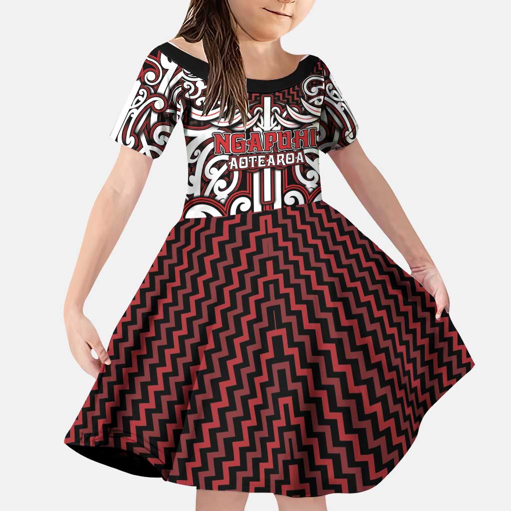 Custom Aotearoa Ngapuhi Family Matching Short Sleeve Bodycon Dress and Hawaiian Shirt Maori Tribal Pattern Mix Poutama
