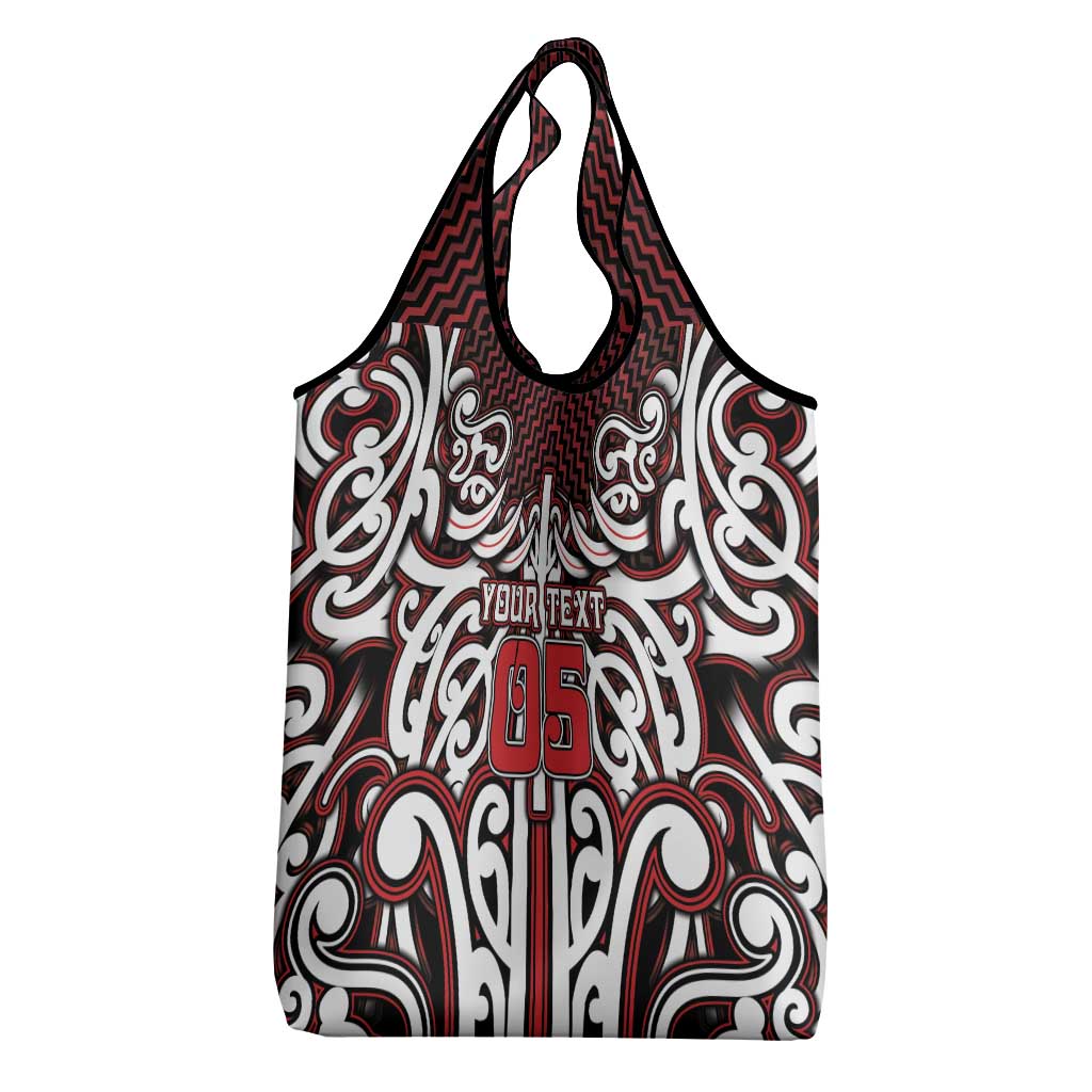 Custom Aotearoa Ngapuhi Grocery Bag Maori Tribal Pattern Mix Poutama