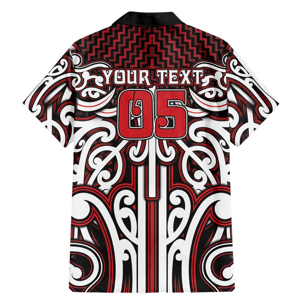 Custom Aotearoa Ngapuhi Hawaiian Shirt Maori Tribal Pattern Mix Poutama