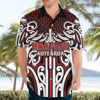 Custom Aotearoa Ngapuhi Hawaiian Shirt Maori Tribal Pattern Mix Poutama
