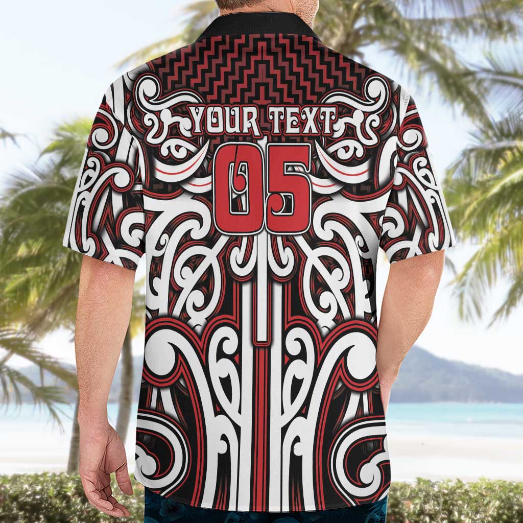 Custom Aotearoa Ngapuhi Hawaiian Shirt Maori Tribal Pattern Mix Poutama
