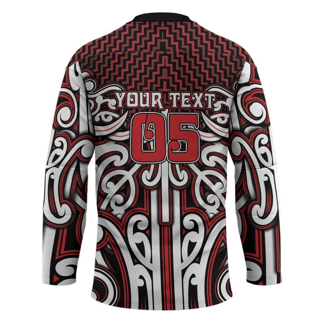 Custom Aotearoa Ngapuhi Hockey Jersey Maori Tribal Pattern Mix Poutama LT05 - Polynesian Pride