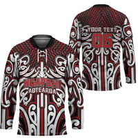Custom Aotearoa Ngapuhi Hockey Jersey Maori Tribal Pattern Mix Poutama LT05 - Polynesian Pride