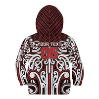 Custom Aotearoa Ngapuhi Kid Hoodie Maori Tribal Pattern Mix Poutama