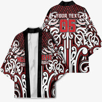 Custom Aotearoa Ngapuhi Kimono Maori Tribal Pattern Mix Poutama