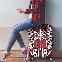 Custom Aotearoa Ngapuhi Luggage Cover Maori Tribal Pattern Mix Poutama
