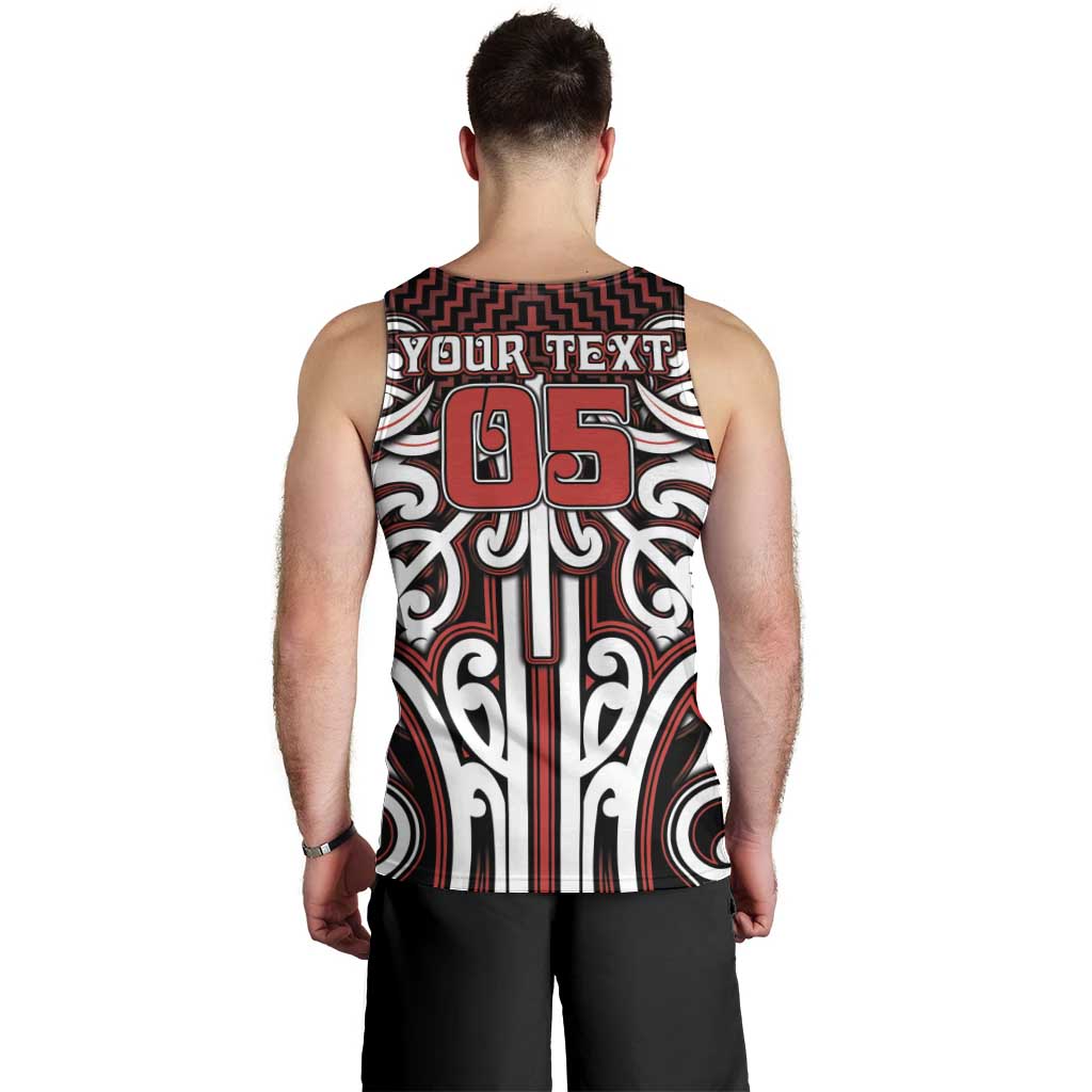 Custom Aotearoa Ngapuhi Men Tank Top Maori Tribal Pattern Mix Poutama