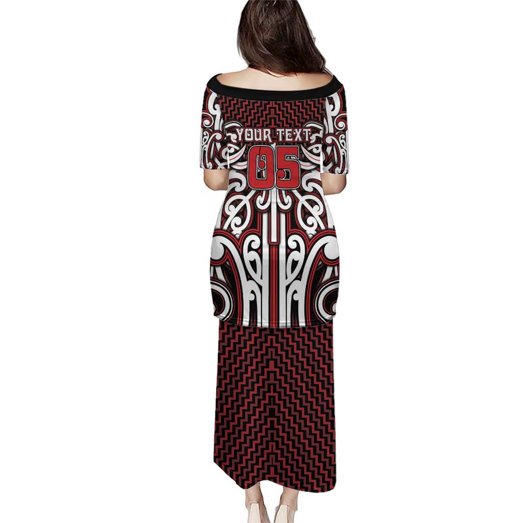 Custom Aotearoa Ngapuhi Puletasi Maori Tribal Pattern Mix Poutama