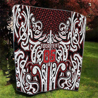 Custom Aotearoa Ngapuhi Quilt Maori Tribal Pattern Mix Poutama