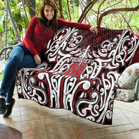 Custom Aotearoa Ngapuhi Quilt Maori Tribal Pattern Mix Poutama