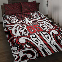 Custom Aotearoa Ngapuhi Quilt Bed Set Maori Tribal Pattern Mix Poutama