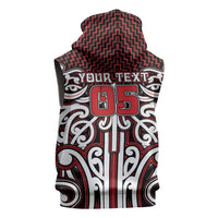 Custom Aotearoa Ngapuhi Sleeveless Zip Hoodie Maori Tribal Pattern Mix Poutama LT05 - Polynesian Pride