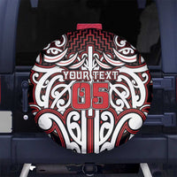 Custom Aotearoa Ngapuhi Spare Tire Cover Maori Tribal Pattern Mix Poutama