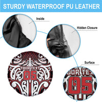 Custom Aotearoa Ngapuhi Spare Tire Cover Maori Tribal Pattern Mix Poutama