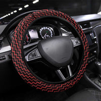 Aotearoa Ngapuhi Steering Wheel Cover Maori Tribal Pattern Mix Poutama