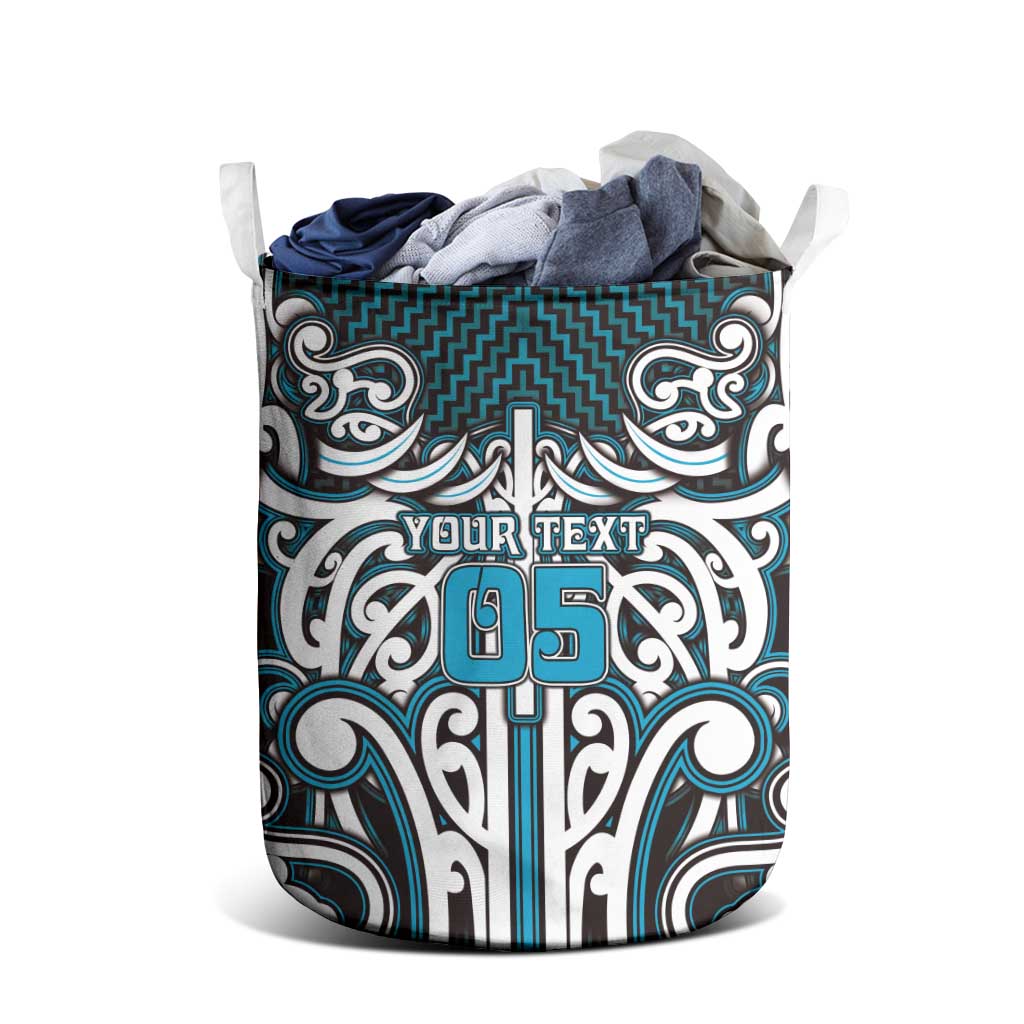 Custom Aotearoa Ngati Porou Laundry Basket Maori Tribal Pattern Mix Poutama