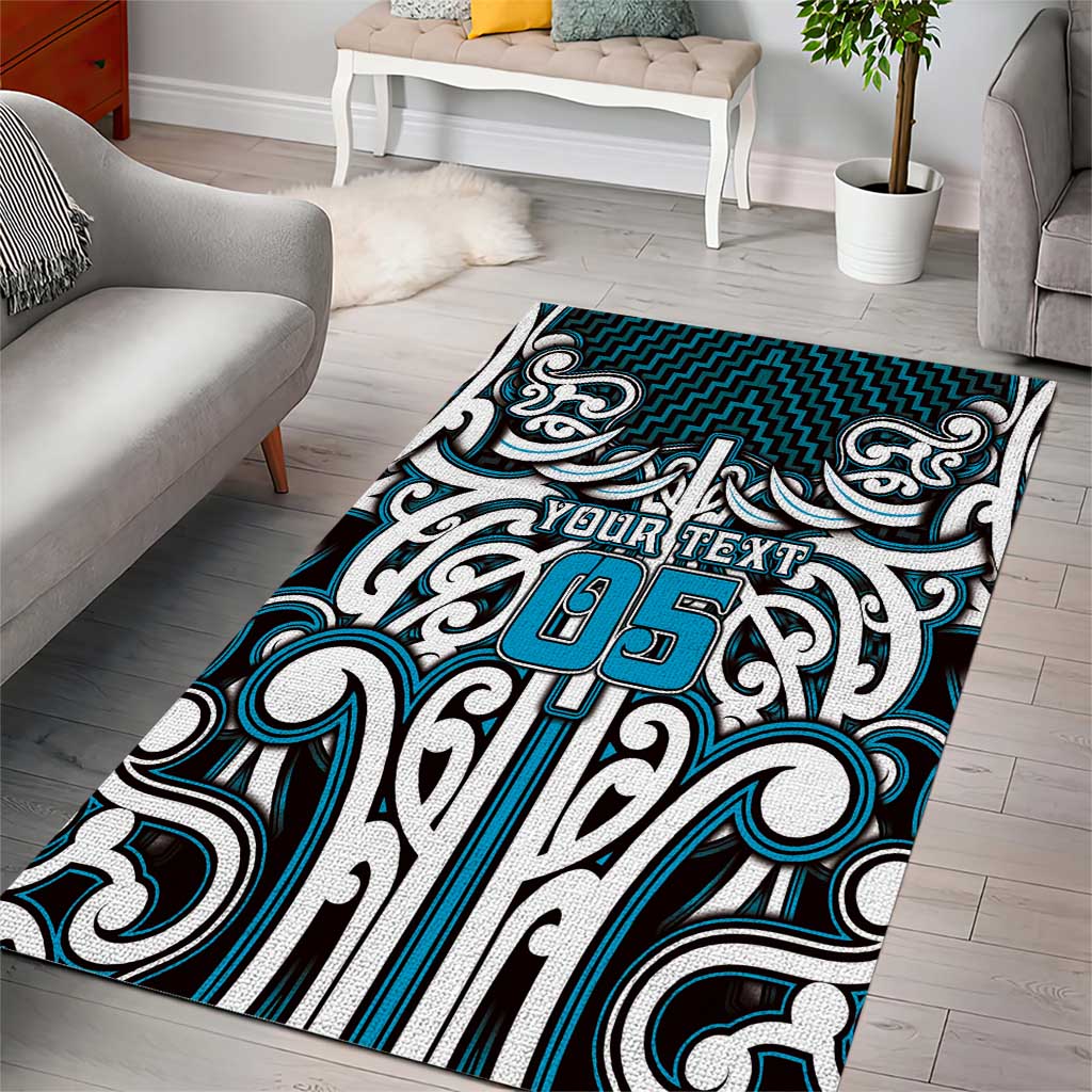 Custom Aotearoa Ngati Porou Area Rug Maori Tribal Pattern Mix Poutama