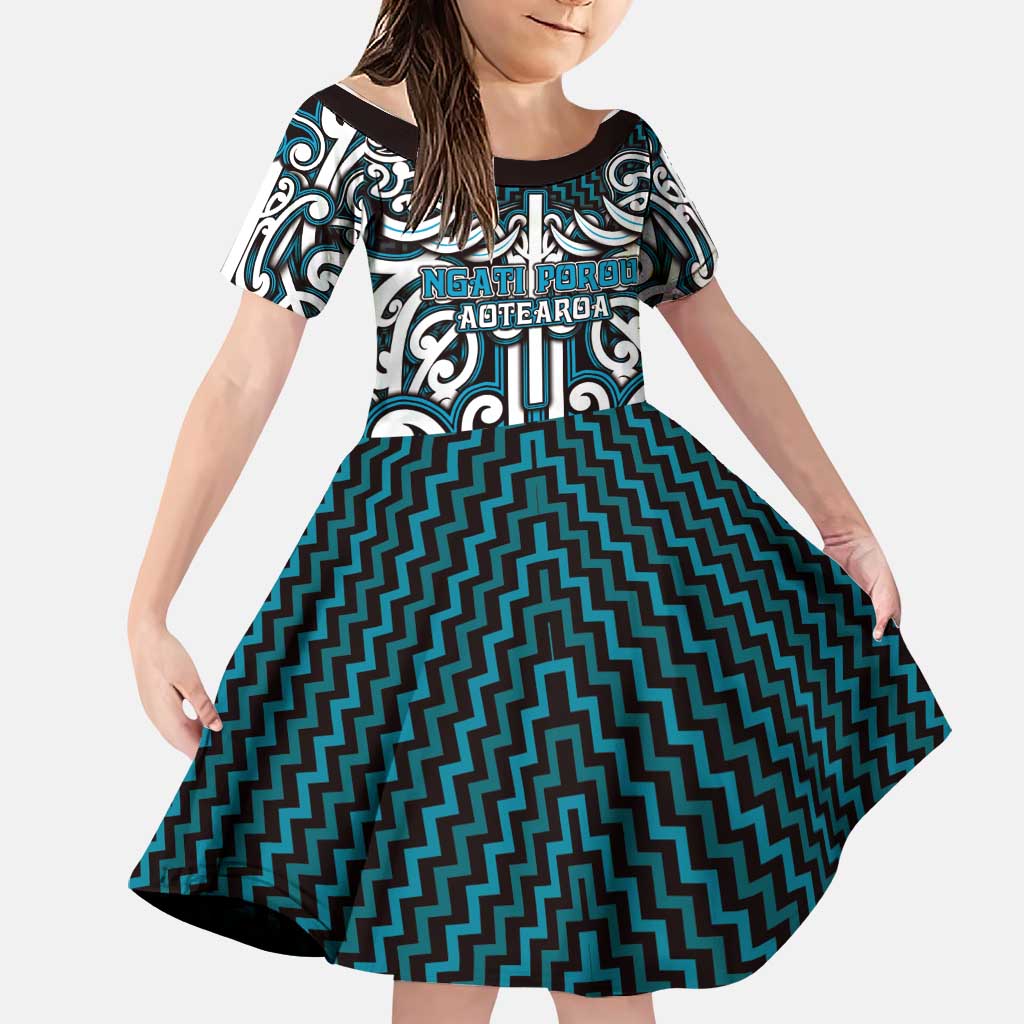 Custom Aotearoa Ngati Porou Family Matching Mermaid Dress and Hawaiian Shirt Maori Tribal Pattern Mix Poutama