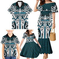 Custom Aotearoa Ngati Porou Family Matching Mermaid Dress and Hawaiian Shirt Maori Tribal Pattern Mix Poutama