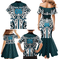 Custom Aotearoa Ngati Porou Family Matching Mermaid Dress and Hawaiian Shirt Maori Tribal Pattern Mix Poutama