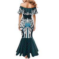 Custom Aotearoa Ngati Porou Family Matching Mermaid Dress and Hawaiian Shirt Maori Tribal Pattern Mix Poutama