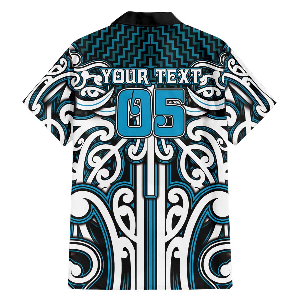 Custom Aotearoa Ngati Porou Family Matching Off Shoulder Short Dress and Hawaiian Shirt Maori Tribal Pattern Mix Poutama