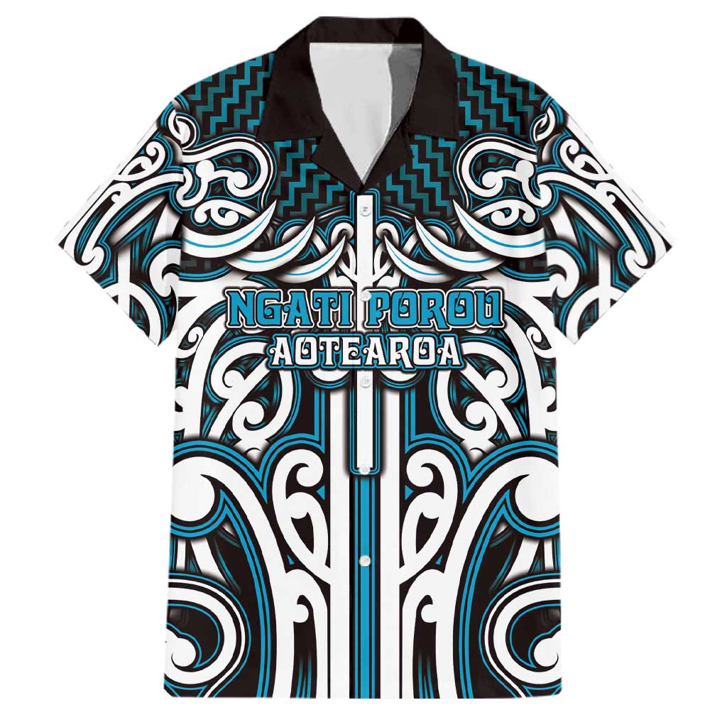 Custom Aotearoa Ngati Porou Family Matching Tank Maxi Dress and Hawaiian Shirt Maori Tribal Pattern Mix Poutama