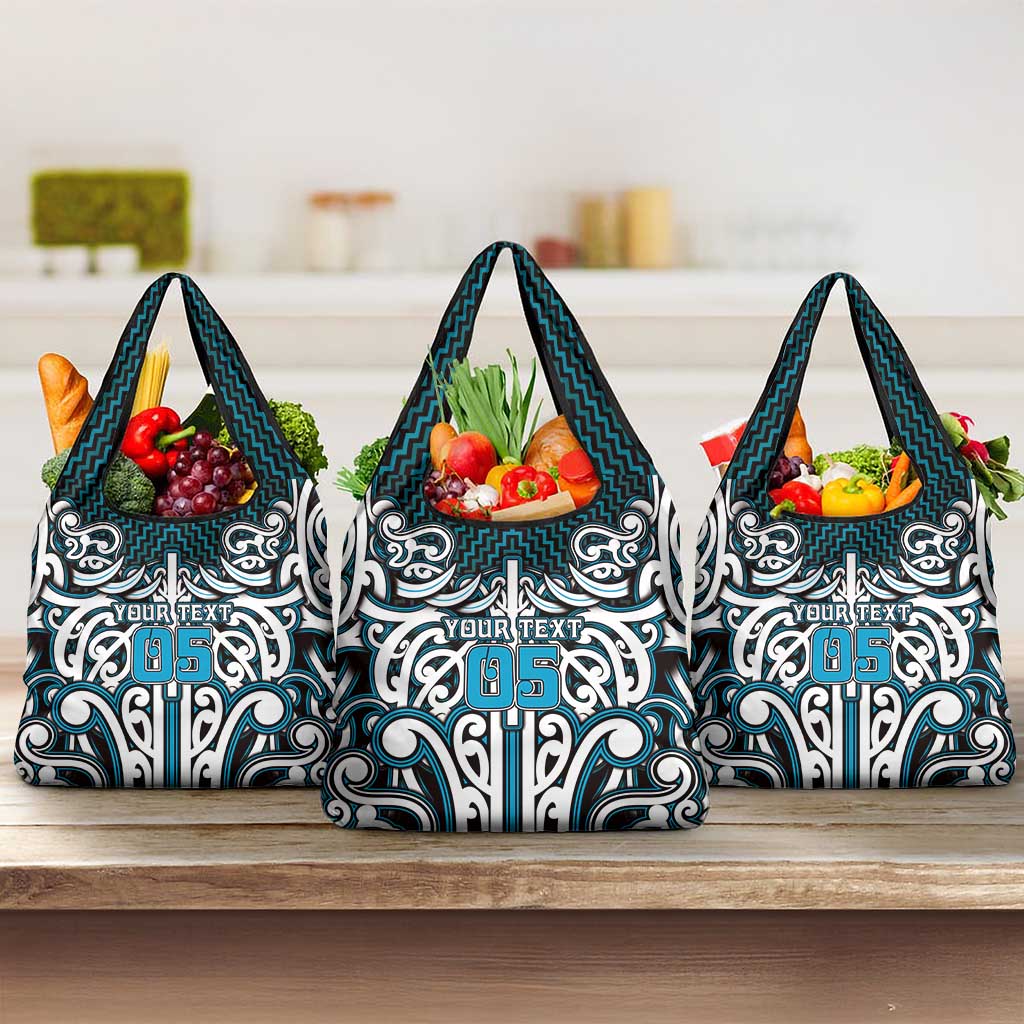 Custom Aotearoa Ngati Porou Grocery Bag Maori Tribal Pattern Mix Poutama