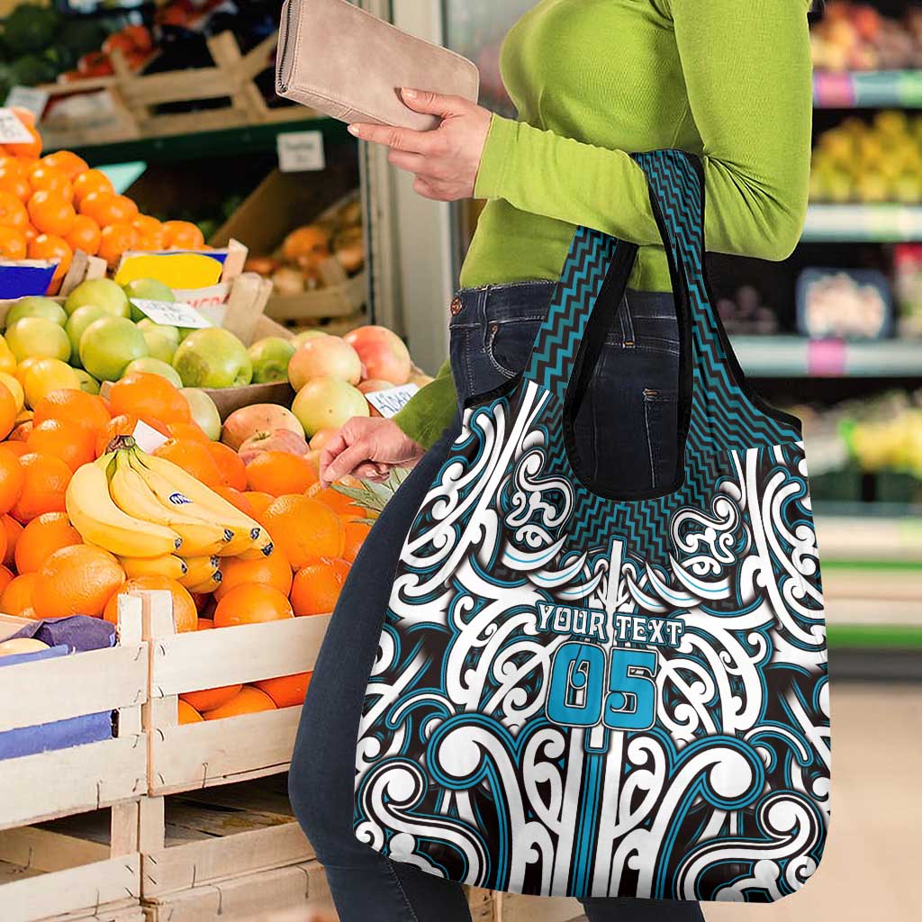 Custom Aotearoa Ngati Porou Grocery Bag Maori Tribal Pattern Mix Poutama