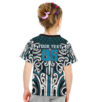 Custom Aotearoa Ngati Porou Kid T Shirt Maori Tribal Pattern Mix Poutama