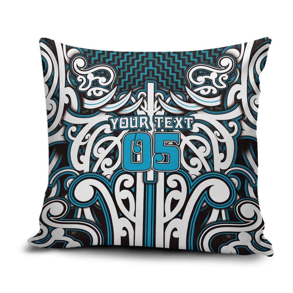Custom Aotearoa Ngati Porou Pillow Cover Maori Tribal Pattern Mix Poutama