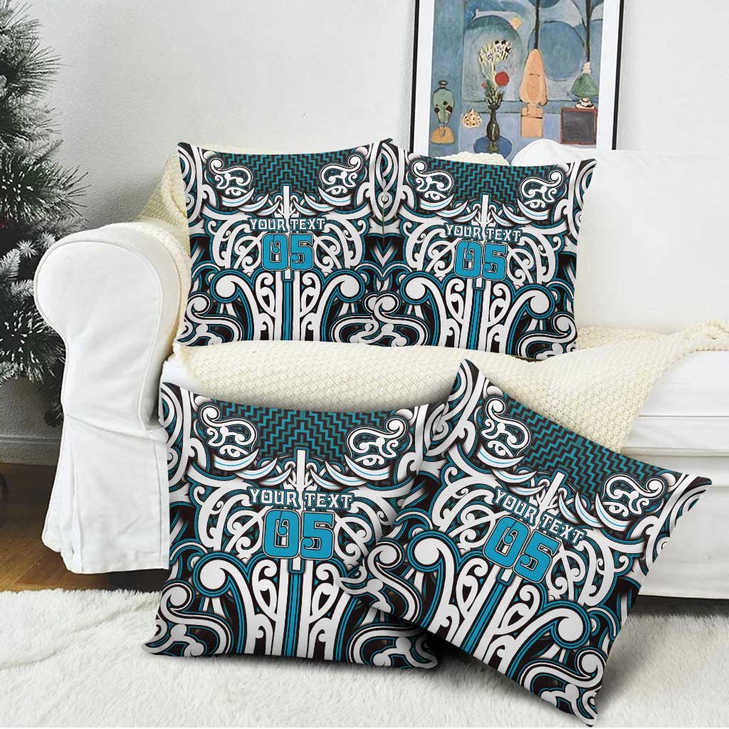 Custom Aotearoa Ngati Porou Pillow Cover Maori Tribal Pattern Mix Poutama