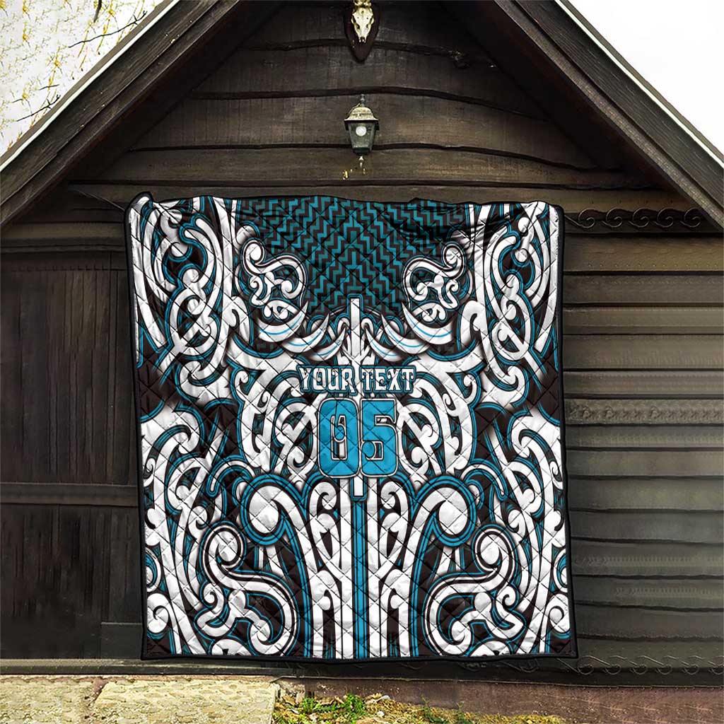 Custom Aotearoa Ngati Porou Quilt Maori Tribal Pattern Mix Poutama