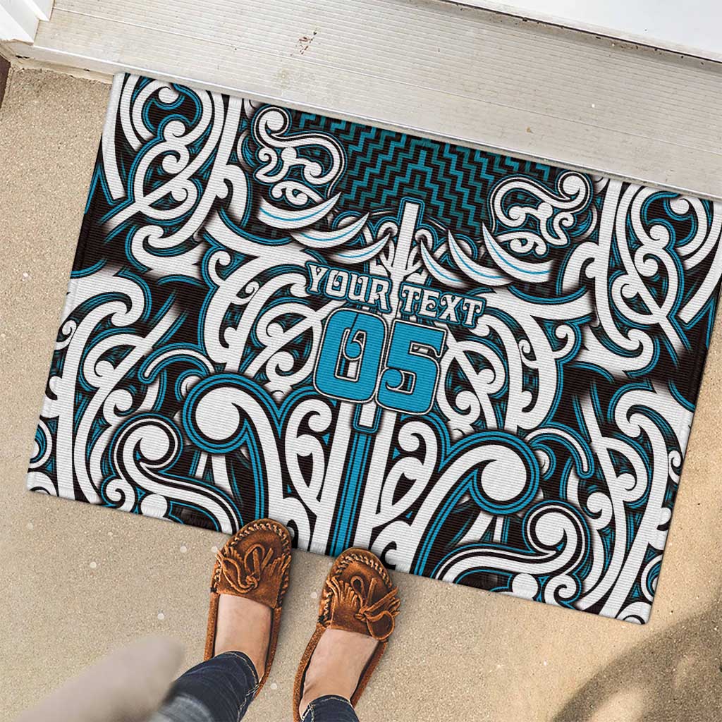 Custom Aotearoa Ngati Porou Rubber Doormat Maori Tribal Pattern Mix Poutama