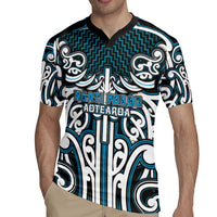 Custom Aotearoa Ngati Porou Rugby Jersey Maori Tribal Pattern Mix Poutama