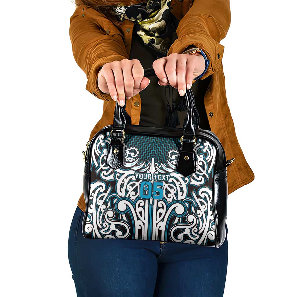 Custom Aotearoa Ngati Porou Shoulder Handbag Maori Tribal Pattern Mix Poutama
