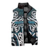 Custom Aotearoa Ngati Porou Sleeveless Puffer Jacket Maori Tribal Pattern Mix Poutama LT05 - Polynesian Pride