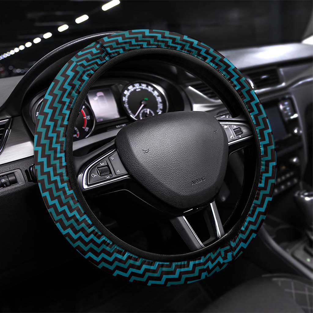 Aotearoa Ngati Porou Steering Wheel Cover Maori Tribal Pattern Mix Poutama