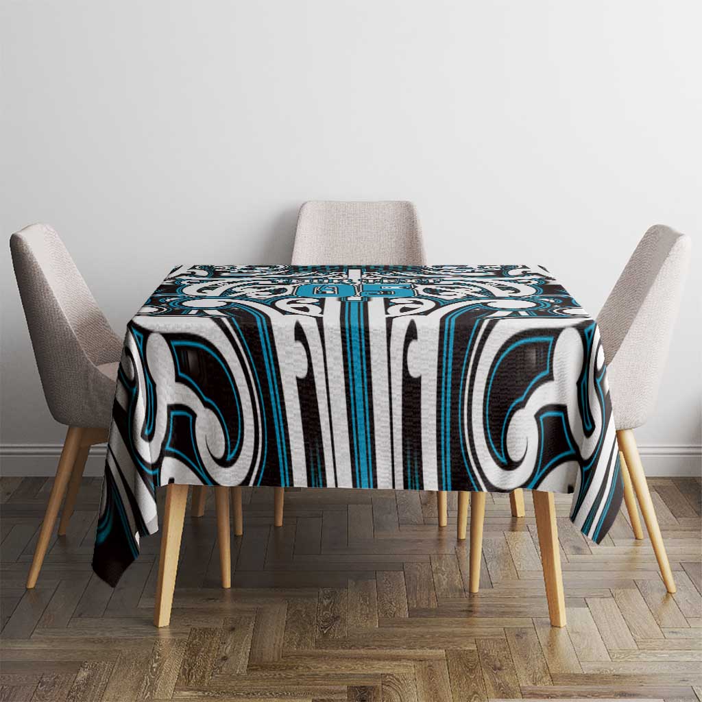 Custom Aotearoa Ngati Porou Tablecloth Maori Tribal Pattern Mix Poutama