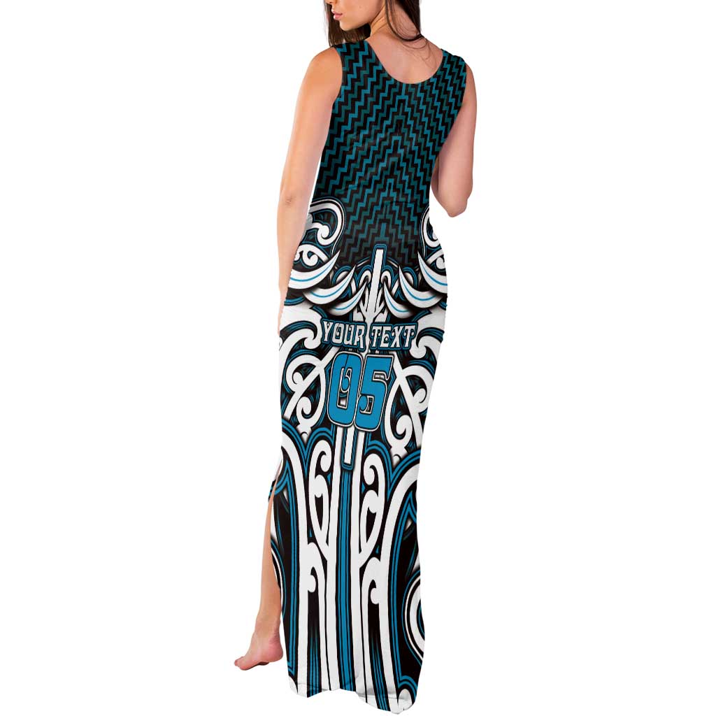 Custom Aotearoa Ngati Porou Tank Maxi Dress Maori Tribal Pattern Mix Poutama