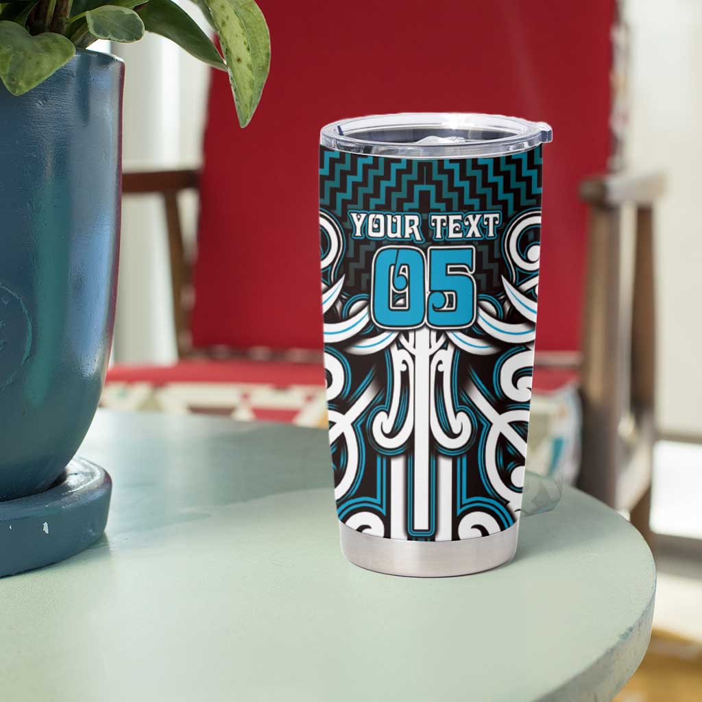 Custom Aotearoa Ngati Porou Tumbler Cup Maori Tribal Pattern Mix Poutama
