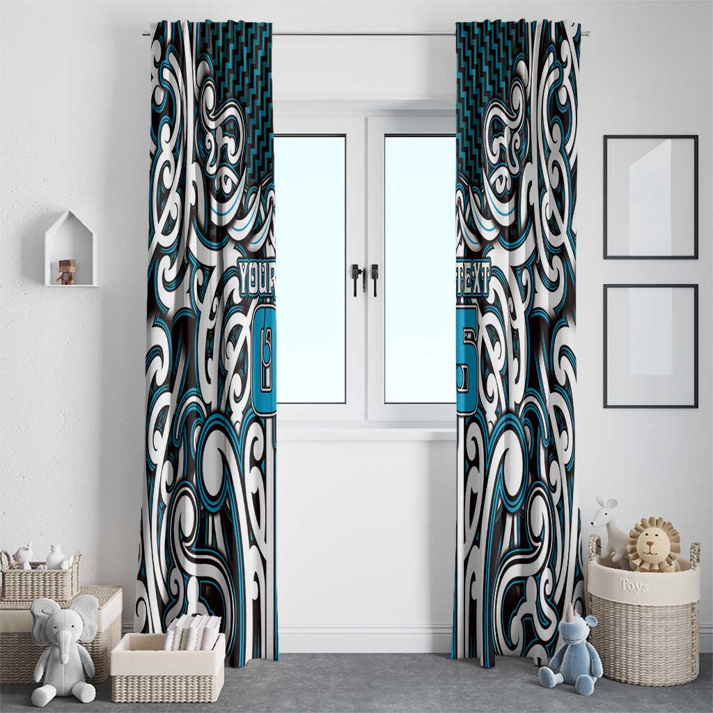 Custom Aotearoa Ngati Porou Window Curtain Maori Tribal Pattern Mix Poutama