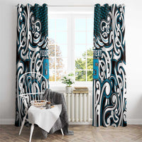 Custom Aotearoa Ngati Porou Window Curtain Maori Tribal Pattern Mix Poutama